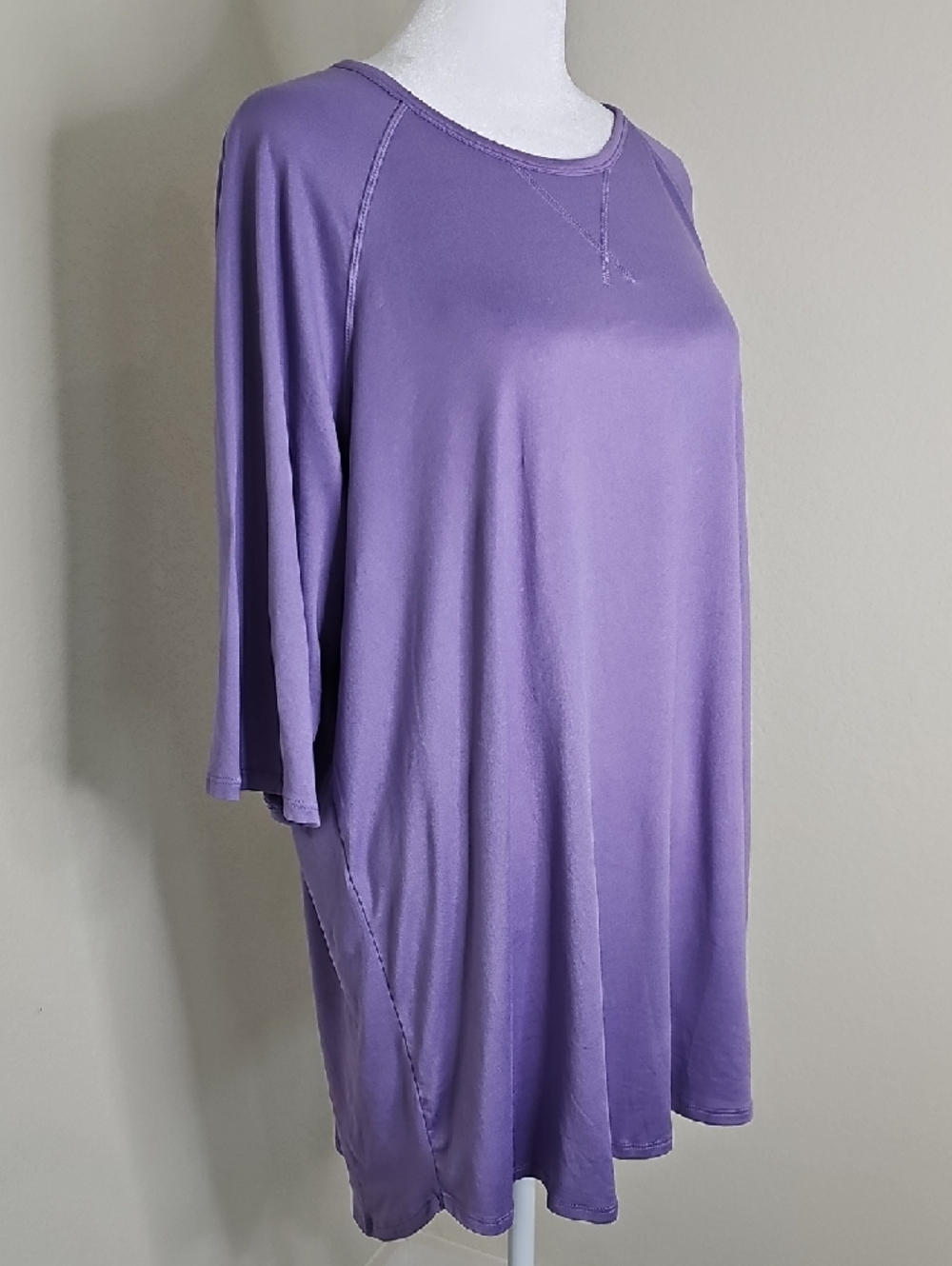 Cuddle Duds Smart Comfort Lavender Purple Tee Sz 1X - Picture 4 of 8